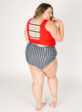 Red Square-Neck Crop