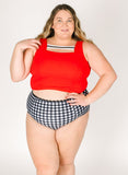 Red Square-Neck Crop
