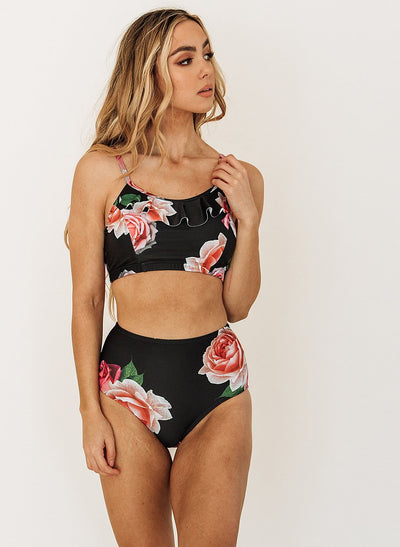 Rose Ruffle Bralette - XXS