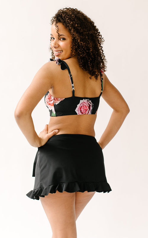 Black Ruffle Skirt w/ Bottoms