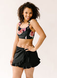 Black Ruffle Skirt w/ Bottoms