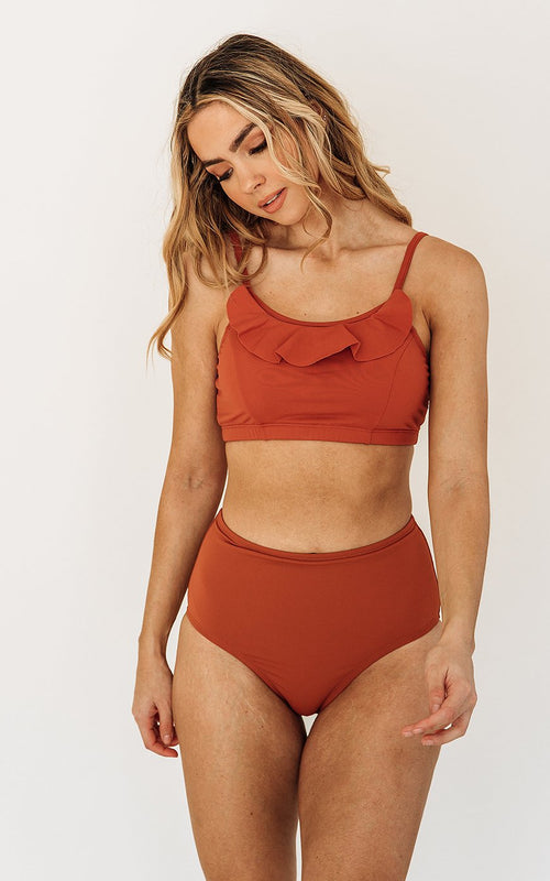 Rust Ruffle Bralette