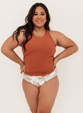 Rust Racer-Back Tankini Top