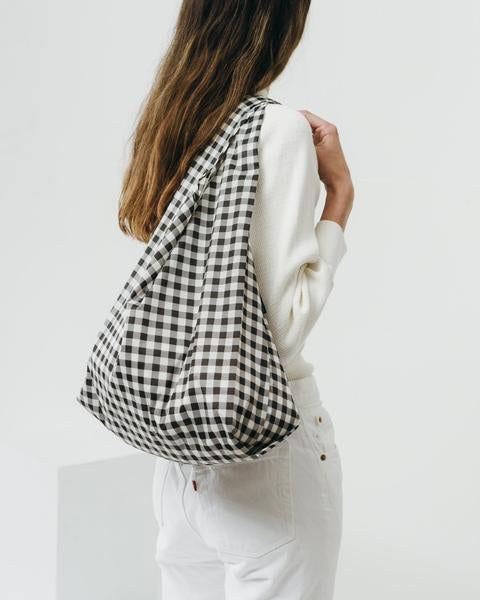 Black Gingham Baggu