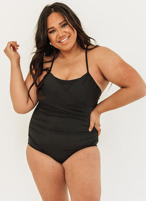 Black Wrap One-Piece