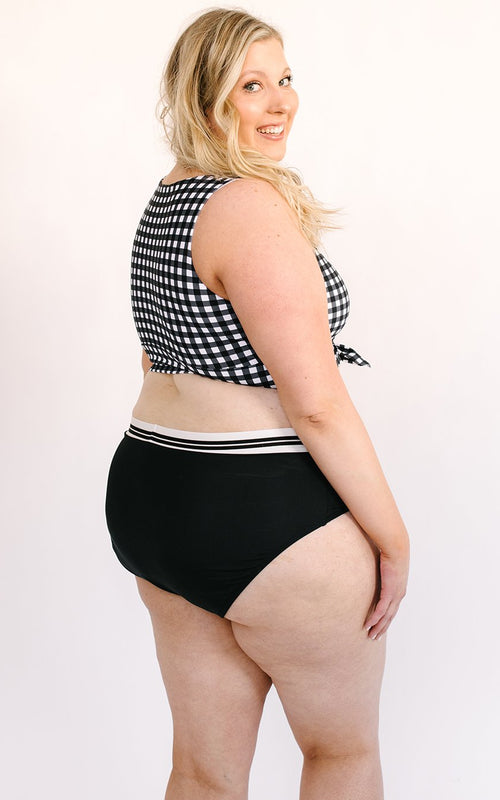 Black Mid-Waist Bottom
