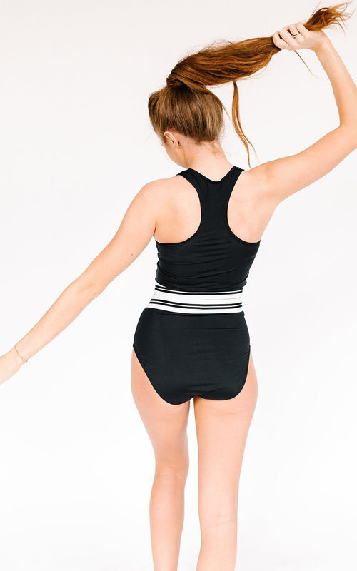 Black Mid-Waist Bottom