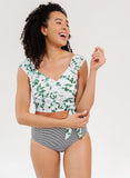 Blossoms Cap Sleeve Crop