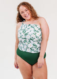 Blossoms One-Shoulder Tankini Top