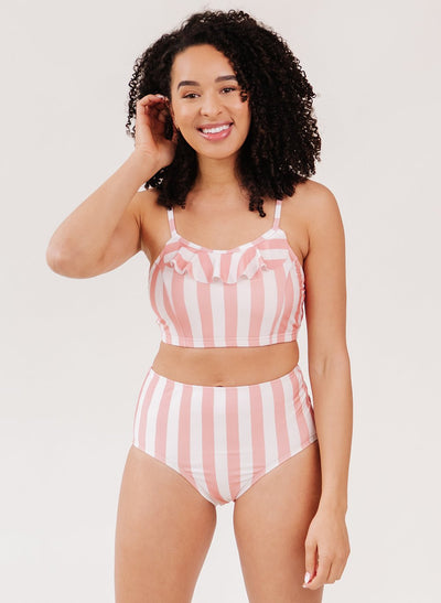 Candy Stripe High-Waist Bottom - XX-SMALL