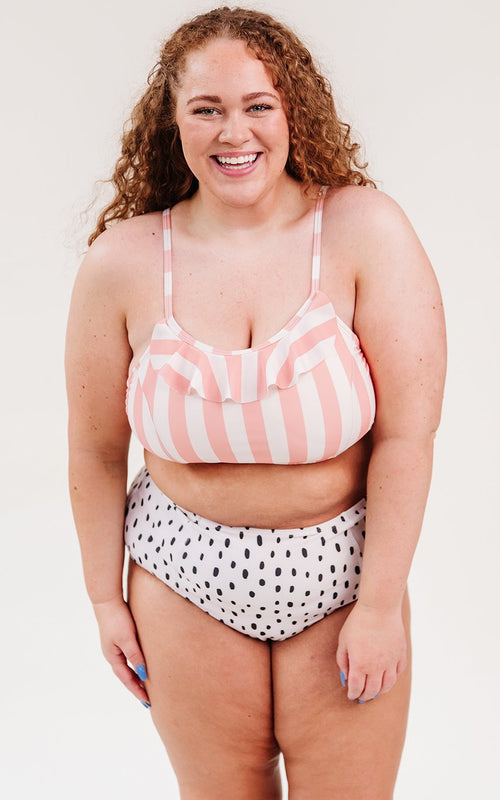 Candy Stripe Ruffle Bralette