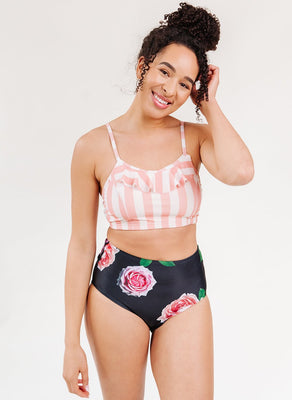 Candy Stripe Ruffle Bralette