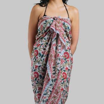 Coral Cotton Sarong