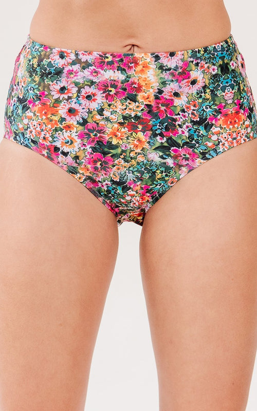 Crayon Floral High-Waist Bottom