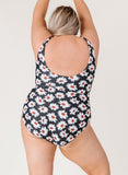 Retro Daisy Knotted One-Piece