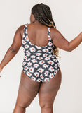 Retro Daisy Knotted One-Piece