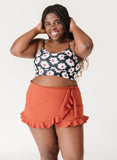 Rust Ruffle Skirt w/ Bottoms