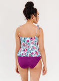 Desert Floral Classic Peplum Tankini Top
