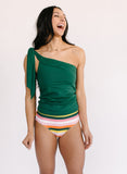 Forest One-Shoulder Tankini Top