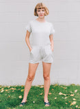 Gray Stripe Romper