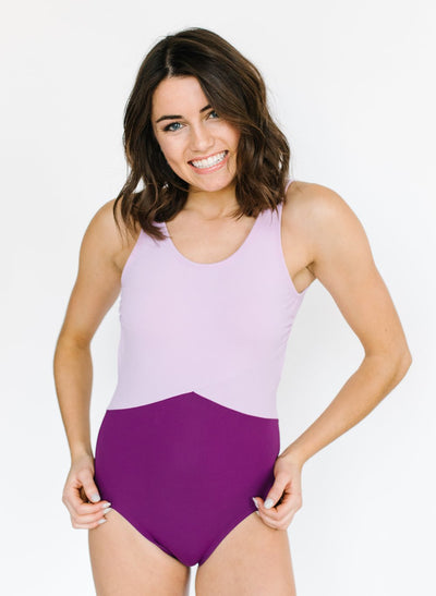Lavender Open-Back One-Piece - X-SMALL / Lavendar