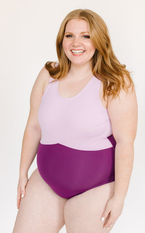 Lavender Open-Back One-Piece