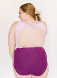 Lavender Open-Back One-Piece