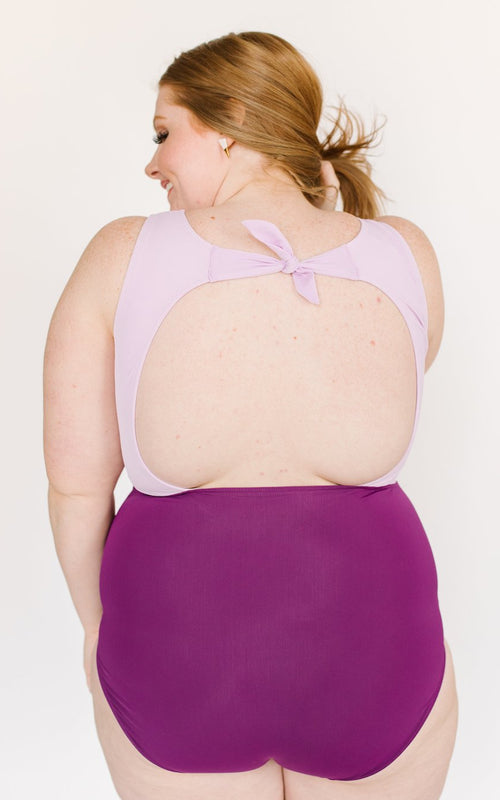 Lavender Open-Back One-Piece