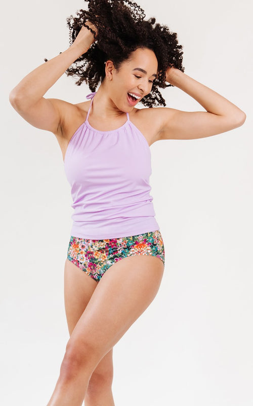 Crayon Floral High-Waist Bottom