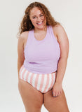 Lavender Racer-Back Crop Top