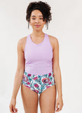 Lavender Racer-Back Crop Top