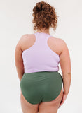 Lavender Racer-Back Crop Top