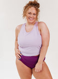 Lavender Racer-Back Crop Top
