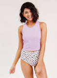 Lavender Racer-Back Crop Top