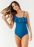 Marine One-Shoulder One-Piece
