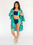 Mint-Navy Vintage Bralette