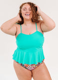 Mint Classic Peplum Tankini Top