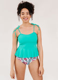 Mint Classic Peplum Tankini Top