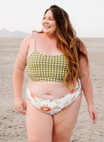 Moss Gingham Cage Bralette