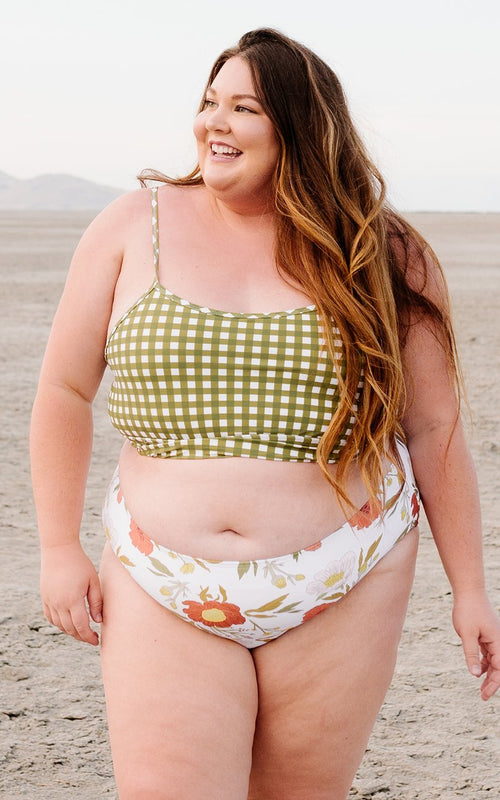 Moss Gingham Cage Bralette