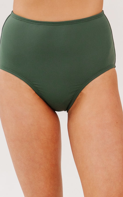 Olive High-Waist Bottom