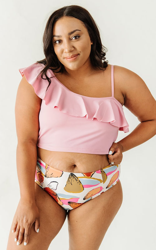 Orchid One-Shoulder Crop