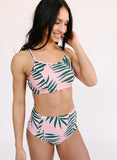 Palm Leaf High-Waist Bottom