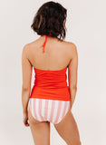 Persimmon Cinch-Neck Tankini Top