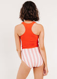 Persimmon Racer-Back Crop Top