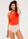Persimmon Racer-Back Crop Top