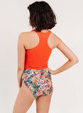 Crayon Floral High-Waist Bottom