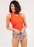 Persimmon Racer-Back Crop Top