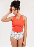 Persimmon Racer-Back Crop Top