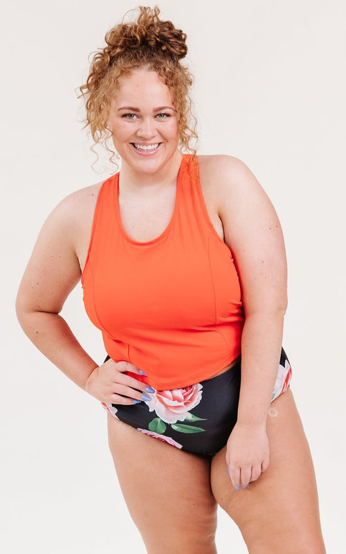 Persimmon Racer-Back Crop Top